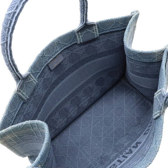 Christian Dior Cannage Book Tote Blue - Picture 5 of 6